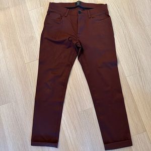 Theory Raffi slim fit Burnt red/brown pants size 33x32